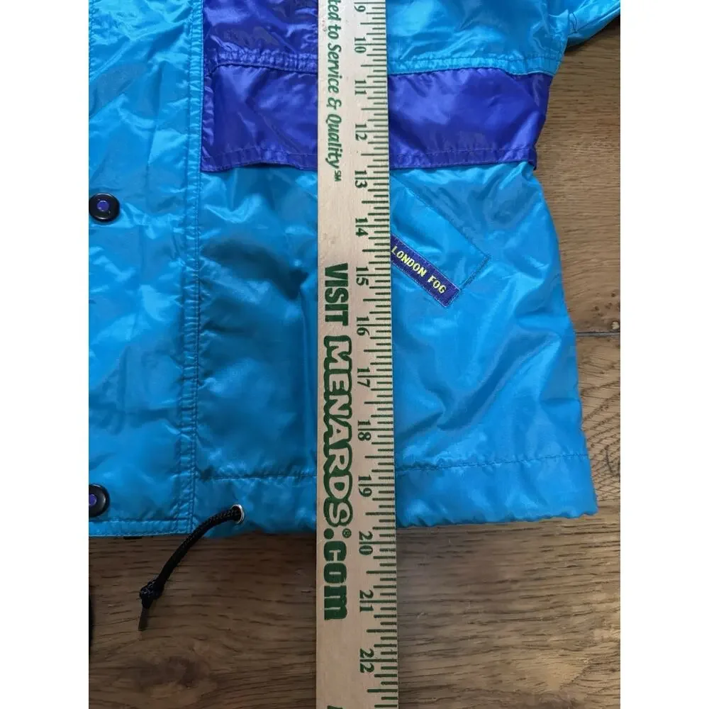London Fog Youth Kids Size Large 7 Windbreaker Jacket Colorful‎ NylonFull Zip